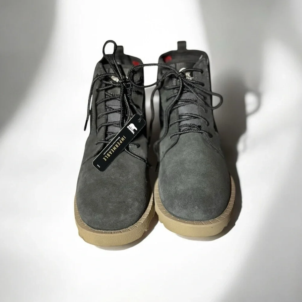 🌻NEW w.tags SOREL Caribou Gray OTM Waterproof Boots Men's Size 8